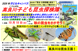 「高良川子ども昆虫探検隊」10月18日